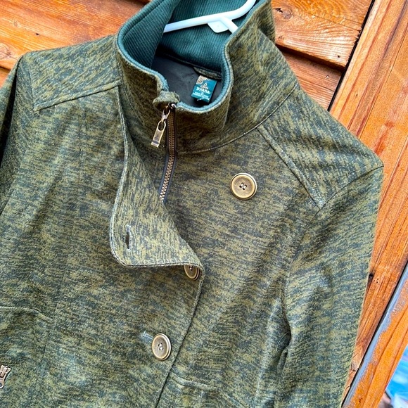 Prana Jackets & Blazers - Prana jacket asymmetrical zip and button high collar
